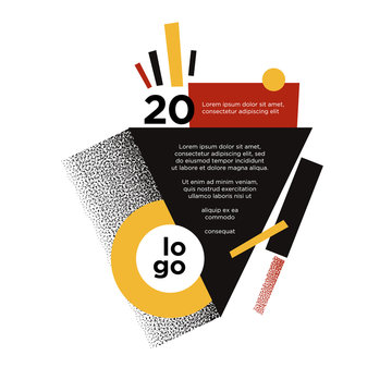 Russian avant-garde, Soviet constructivism geometric ornament. Background, composition for design, poster, banner or other template.