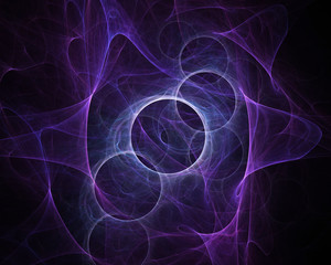 violet fractal on black