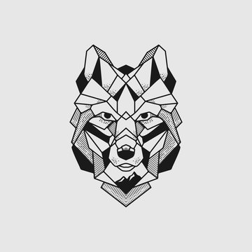 Abstract polygonal wolf Illustration