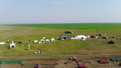 Exhibition of agricultural equipment in Kazakhstan.