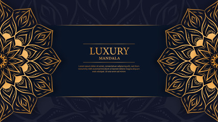 Luxury mandala with royal golden arabesque arabic islamic east style background 