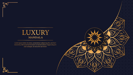 Luxury mandala with royal golden arabesque arabic islamic east style background 