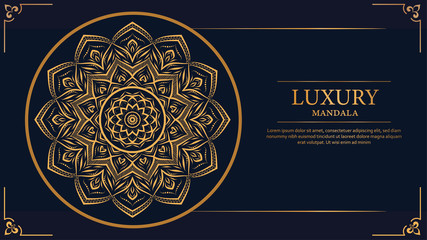 Luxury mandala with royal golden arabesque arabic islamic east style background 