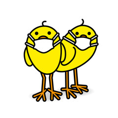 Two Yellow Chicks_Maska