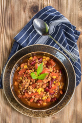 Mexican chili con carne.