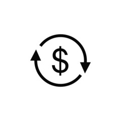 dollar vector isolated icon