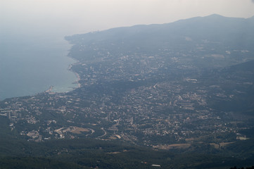 View of Yalta from the mountain, Crimea