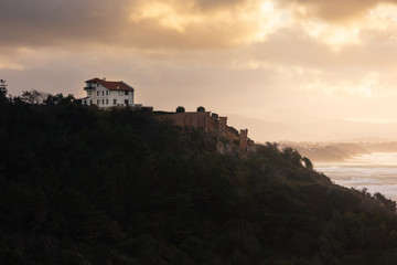 Stormy evening at Bidart, next to the sea, at the Basque Country.