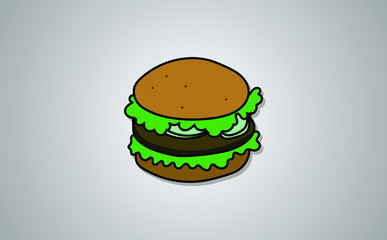 burger sandwich flat icon