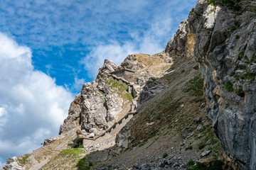 Beautiful hike and climb to the Zugspitze near Ehrwald and Eibsee, the highest mountain in Germany