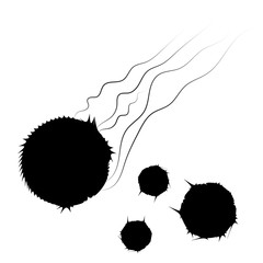 abstract black silhouette virus symbol microbe bacterium pathogen microorganism molecule thaksin medical logo