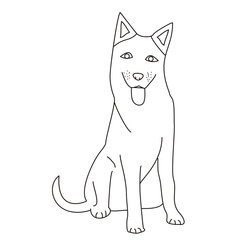 Dog Line Art Clip Art
