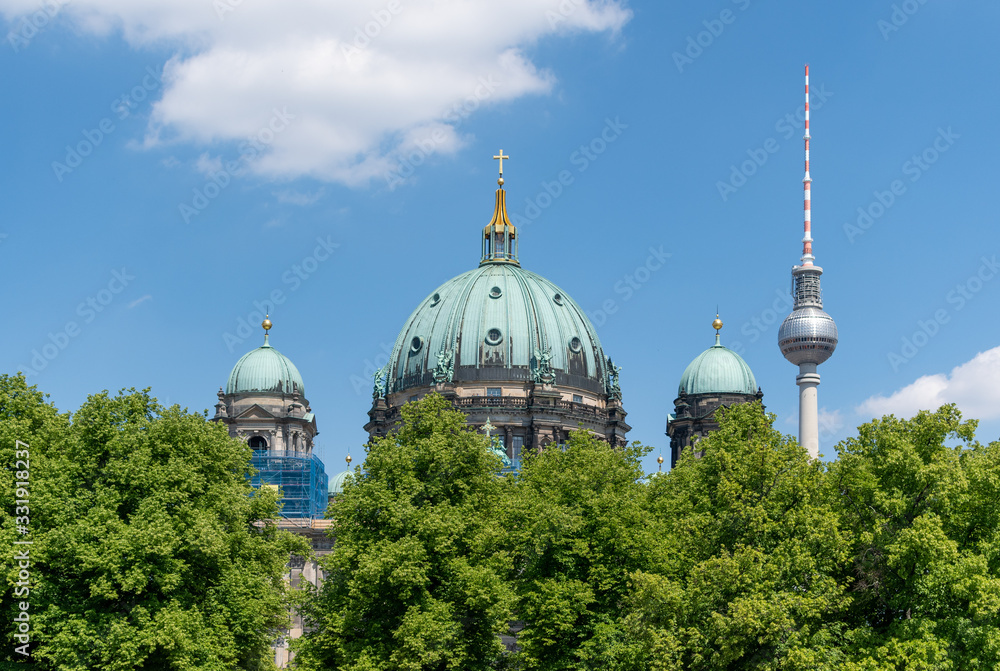 Wall mural berlin landmarks