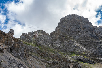 Beautiful hike and climb to the Zugspitze near Ehrwald and Eibsee, the highest mountain in Germany
