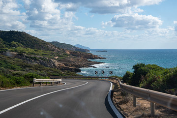 Twisty seaside road