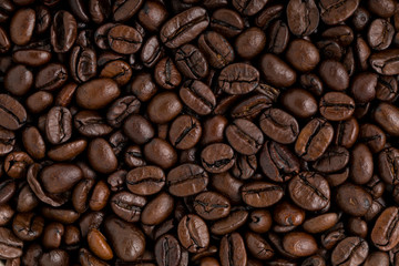 Freshly roasted arabica coffee beans