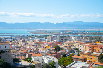 Fototapeta na wymiar Cagliari panorama