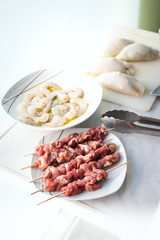 Shrimps, Souvlaki, Kalamari grillen © Michael
