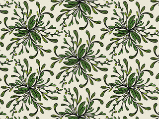Fototapeta premium Background, pattern of leaves. Raster lace pattern