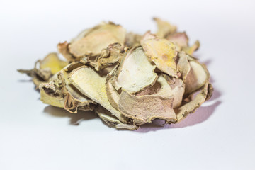 Dry wood is cut As the ultimate herb used for Thai ball massage 