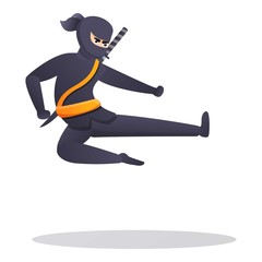 Fototapeta na wymiar Karate ninja icon. Cartoon of karate ninja vector icon for web design isolated on white background