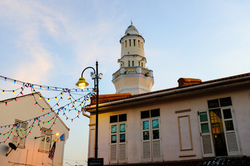 A mosque in Penang city centre, Malaysia, Asia.