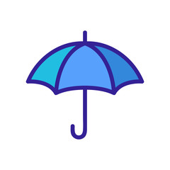 summer umbrella icon vector. summer umbrella sign. color isolated symbol illustration