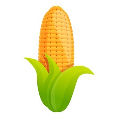 Obraz premium Corn plant icon. Cartoon of corn plant vector icon for web design isolated on white background