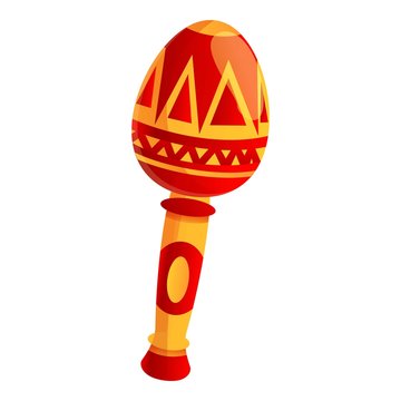Traditional Maraca Icon. Cartoon Of Traditional Maraca Vector Icon For Web Design Isolated On White Background