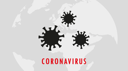 corona virus around the globe vector illustration EPS10