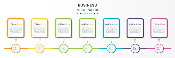 Business infographic element with options, steps, number vector template design