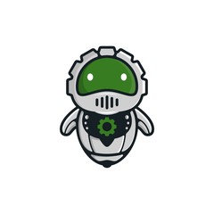 Cute abstract robot flat design