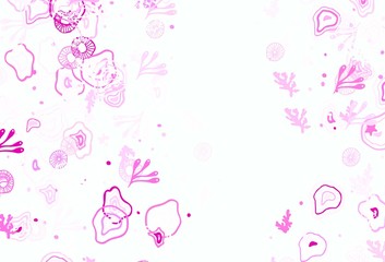 Light Pink vector texture with abstract forms.