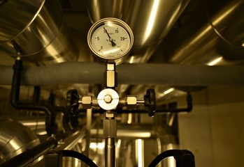 analog display for a pipe in the basement