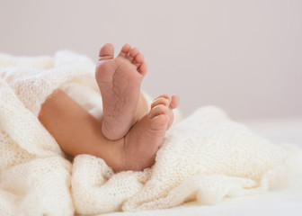 Newborn baby feet