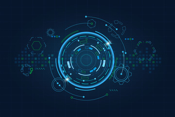 Sci fi futuristic user interface, HUD, Technology abstract background , Vector illustration.