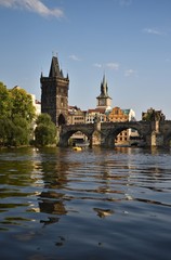 Obraz premium Architecture of Prague from the Vltava River