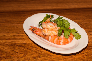 delicious grilled shrimp on plate