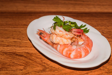 delicious grilled shrimp on plate