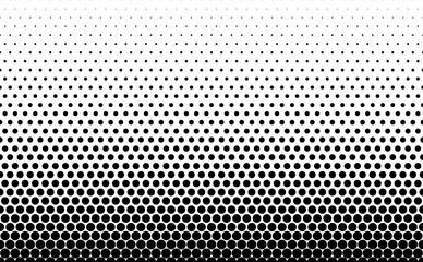 Seamless halftone vector background.Short fade out. 31 figures in height.