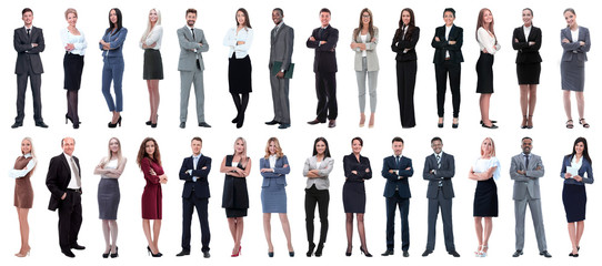 successful business people isolated on white background