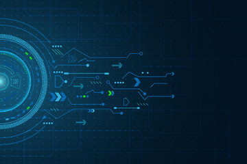 Sci fi futuristic user interface, HUD, Technology abstract background , Vector illustration.