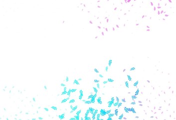 Fototapeta premium Light Pink, Blue vector elegant background with leaves.