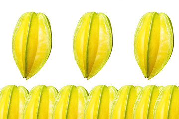 isolated star apple on white background