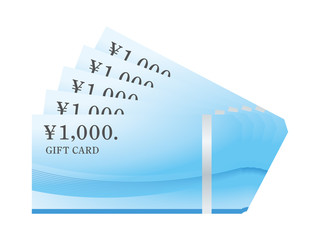1000円ギフトカードのベクターイラスト