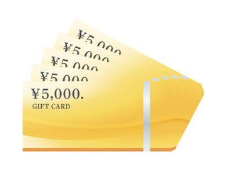 5000円ギフトカードのベクターイラスト