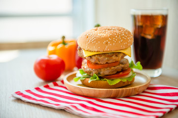 fast food hamburgers