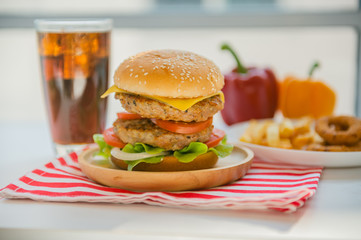 fast food hamburgers