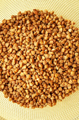 buckwheat on a plate. the most popular quarantined products