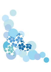 花とハートをモチーフにデザインした背景素材